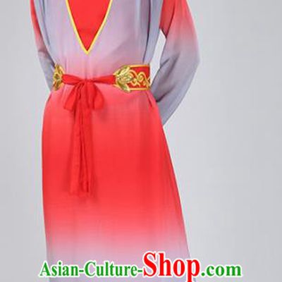 Chinese Traditional National Stage Performance Costume Classical Dance Red Clothing for Men