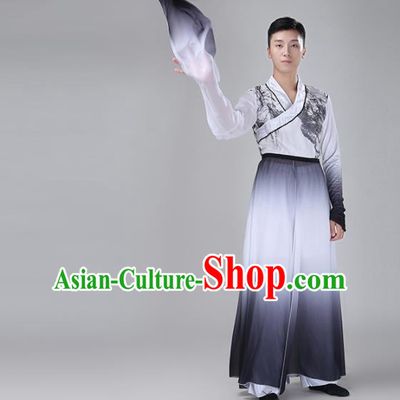 Chinese Traditional National Stage Performance Costume Classical Dance Gradient Clothing for Men