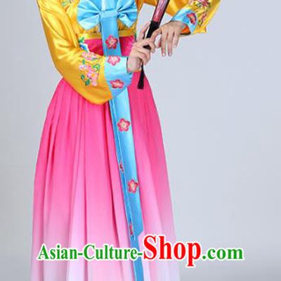 Chinese Traditional Korean Ethnic Stage Performance Dance Costume Classical Dance Pink Dress for Women