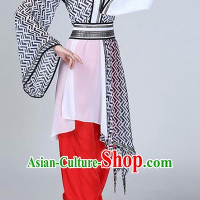 Chinese Traditional Stage Performance Fan Dance Costume Classical Dance Dress for Women
