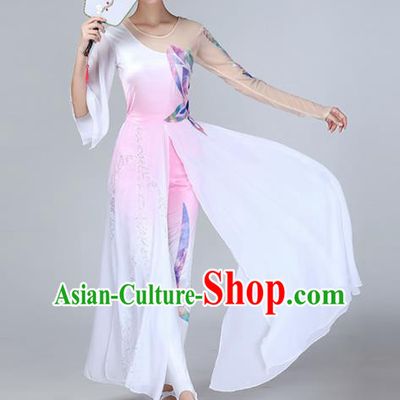 Chinese Traditional Stage Performance Costume Classical Dance Pink Dress for Women