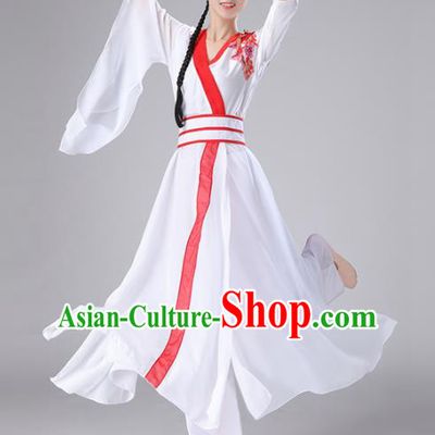 Chinese Traditional Classical Dance Dress Stage Performance Umbrella Dance Costume for Women