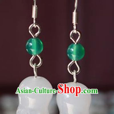 Chinese Ancient Traditional Handmade Convallaria Majalis Earrings Classical Ear Accessories for Women