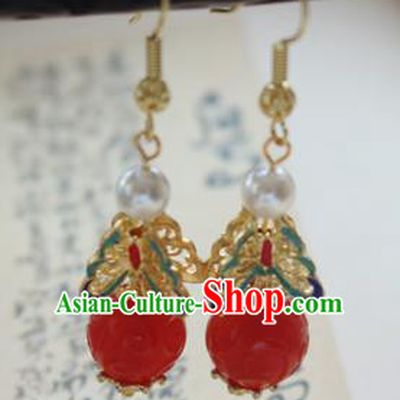 Chinese Ancient Traditional Handmade Earrings Classical Ear Accessories for Women