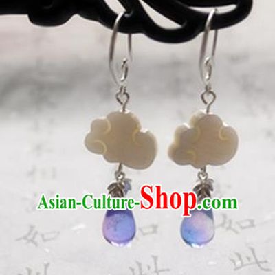 Chinese Ancient Traditional Handmade Cloud Earrings Classical Ear Accessories for Women