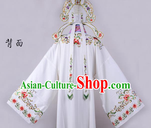Professional Chinese Beijing Opera Niche Costume Ancient Scholar White Robe for Adults Professional Chinese Beijing Opera Niche Costume Ancient Scholar White Robe for Adults