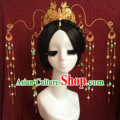 Top Grade Chinese Ancient Palace Queen Phoenix Coronet Hairpins Traditional Hair Accessories Headdress for Women