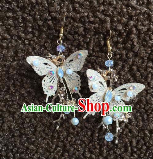 Chinese Handmade Golden Butterfly Earrings Traditional Ancient Palace Ear Accessories for Women Chinese Handmade Golden Butterfly Earrings Traditional Ancient Palace Ear Accessories for Women
