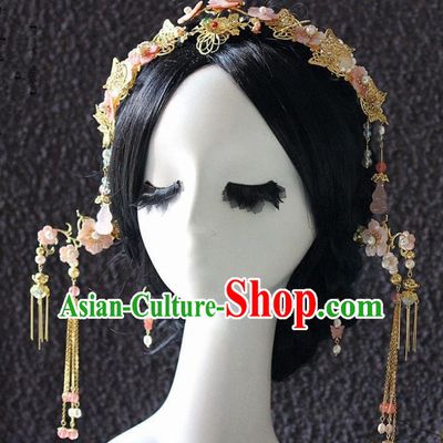 Handmade Chinese Ancient Hairpins Tassel Hair Clasp Traditional Hair Accessories Headdress for Women