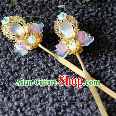 Handmade Chinese Ancient Princess Hair Clips Hairpins Traditional Hair Accessories Headdress for Women