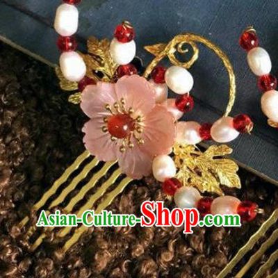 Top Grade Chinese Ancient Bride Wedding Pearls Hair Comb Hairpins Traditional Hair Accessories Headdress for Women