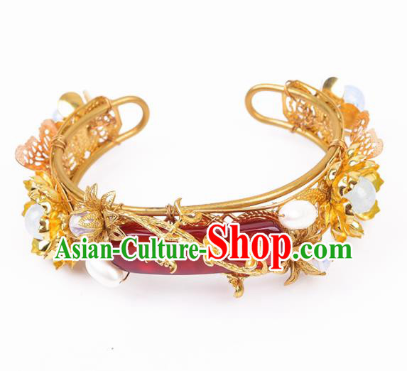 Top Grade Chinese Handmade Agate Bracelet Traditional Bride Jewelry Accessories for Women Top Grade Chinese Handmade Agate Bracelet Traditional Bride Jewelry Accessories for Women
