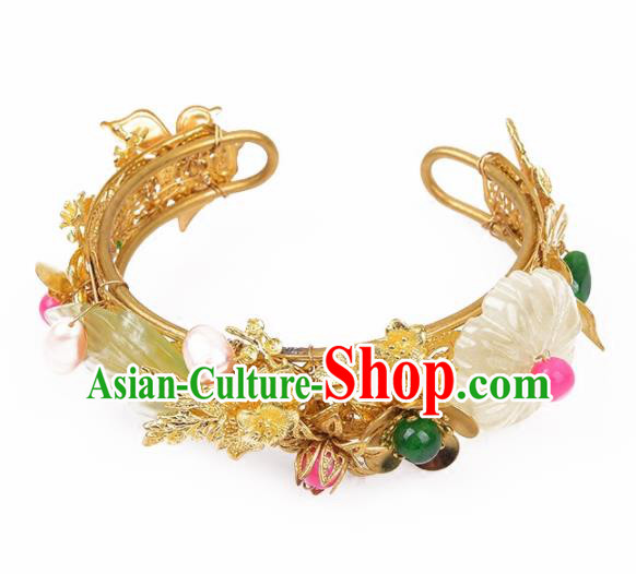 Top Grade Chinese Handmade Hanfu Bracelet Traditional Bride Jewelry Accessories for Women Top Grade Chinese Handmade Hanfu Bracelet Traditional Bride Jewelry Accessories for Women