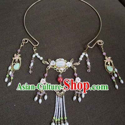 Chinese Handmade Jewelry Accessories Ancient Classical Hanfu Necklace for Women