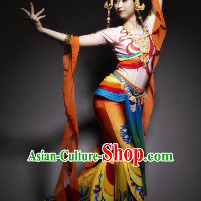 Chinese Traditional Classical Dance Costume Dunhuang Flying Apsaras Dance Clothing for Women