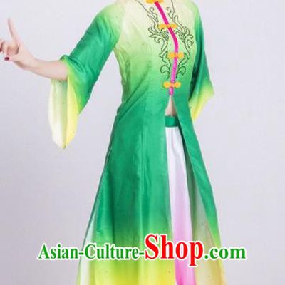 Chinese Traditional Classical Dance Costume Beijing Opera Dance Green Dress for Women