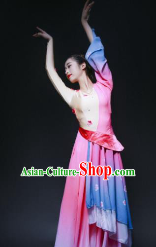 Chinese Traditional Classical Dance Costume Umbrella Dance Rosy Dress for Women Chinese Traditional Classical Dance Costume Umbrella Dance Rosy Dress for Women