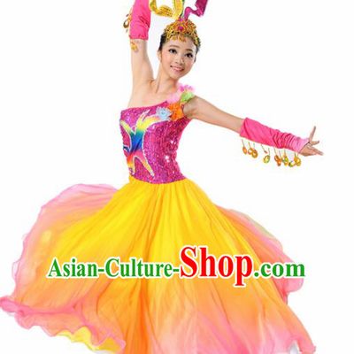 Chinese Traditional Chorus Dress Modern Dance Stage Performance Costume for Women