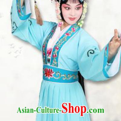 Chinese Traditional Peking Opera Peri Blue Dress Classical Beijing Opera Actress Costume for Adults