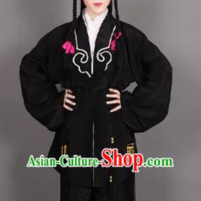 Chinese Traditional Peking Opera Clown Black Clothing Classical Beijing Opera Attendants Costume for Men