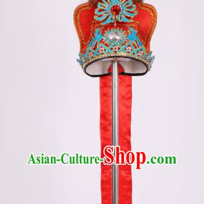 Chinese Traditional Peking Opera Niche Red Hat Classical Beijing Opera Scholar Headwear for Men