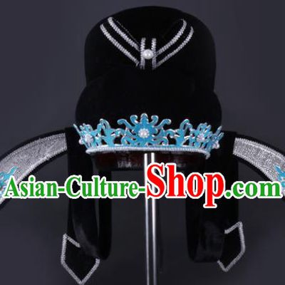 Chinese Traditional Peking Opera Niche Black Hat Classical Beijing Opera Headwear for Men