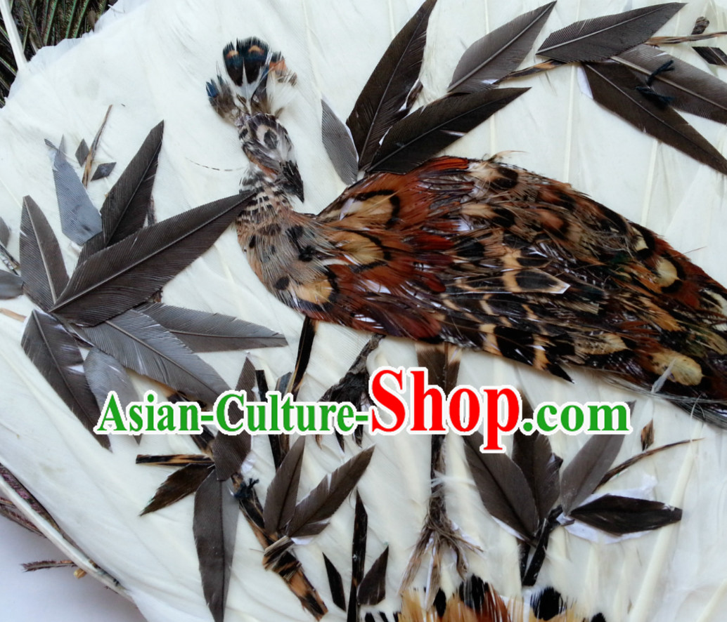 Top Handmade Peacock Leather Fan Top Handmade Peacock Leather Fan