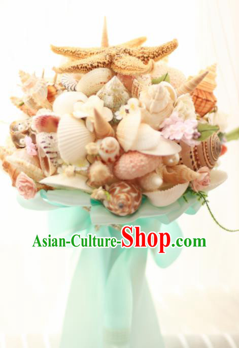 Chinese Traditional Wedding Bridal Bouquet Shells Hand Flowers for Women Chinese Traditional Wedding Bridal Bouquet Shells Hand Flowers for Women