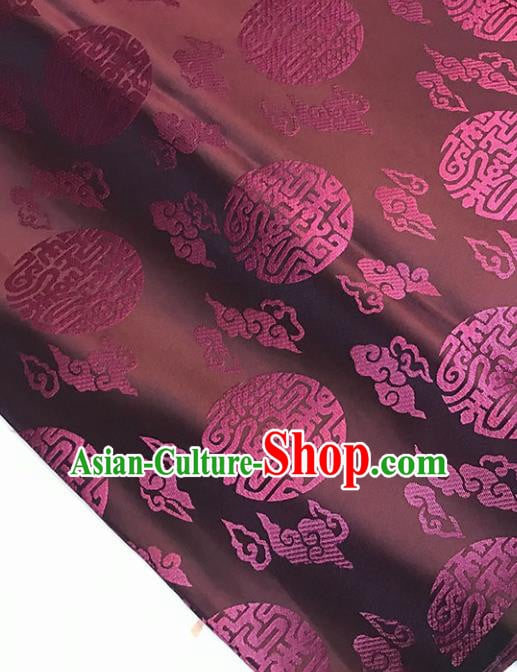 Asian Chinese Royal Longevity Clouds Pattern Brocade Fabric Traditional Silk Fabric Tang Suit Material Asian Chinese Royal Longevity Clouds Pattern Brocade Fabric Traditional Silk Fabric Tang Suit Material