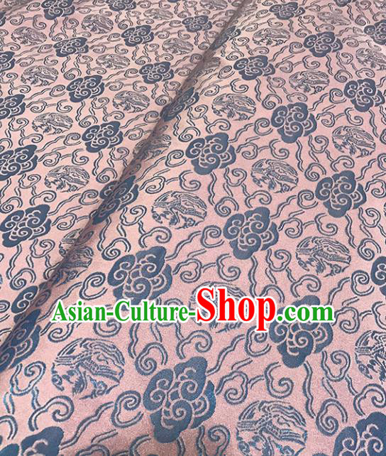 Asian Chinese Royal Clouds Pattern Pink Brocade Fabric Traditional Silk Fabric Tang Suit Material Asian Chinese Royal Clouds Pattern Pink Brocade Fabric Traditional Silk Fabric Tang Suit Material