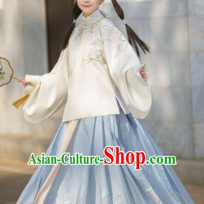 Chinese Traditional Ming Dynasty Princess Hanfu Dress Ancient Drama Peri Costume for Women