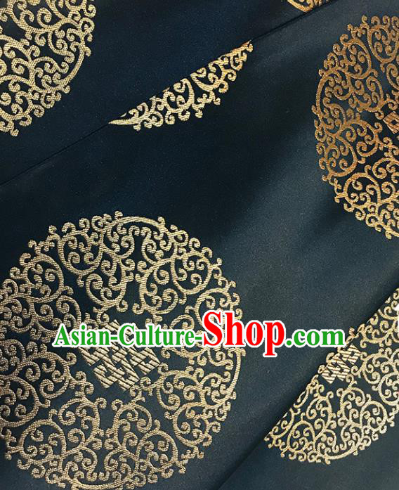 Asian Chinese Royal Lucky Pattern Black Brocade Fabric Traditional Silk Fabric Tang Suit Material Asian Chinese Royal Lucky Pattern Black Brocade Fabric Traditional Silk Fabric Tang Suit Material