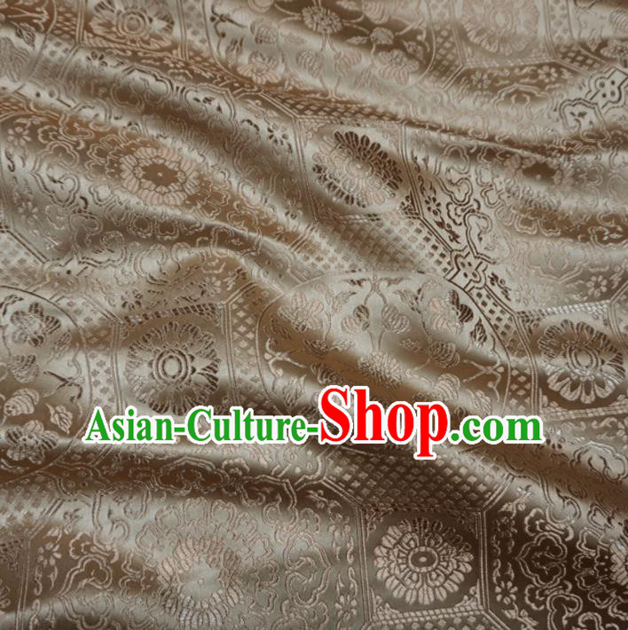 Asian Chinese Traditional Satin Fabric Classical Pattern Golden Brocade Tang Suit Silk Material Asian Chinese Traditional Satin Fabric Classical Pattern Golden Brocade Tang Suit Silk Material