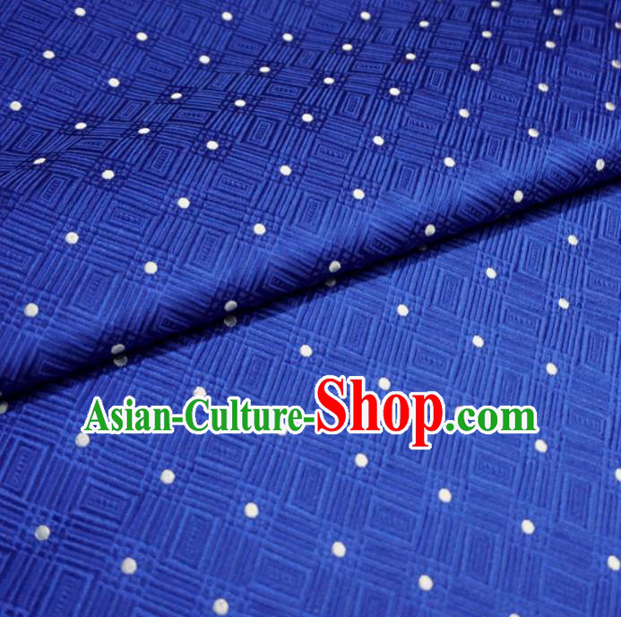 Asian Chinese Traditional Satin Fabric Classical Pattern Royalblue Brocade Tang Suit Silk Material Asian Chinese Traditional Satin Fabric Classical Pattern Royalblue Brocade Tang Suit Silk Material