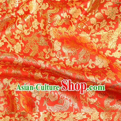 Wide Width Traditional Dragon Fabric