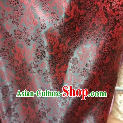 Black Red Wide Width Traditional Dragon Fabric