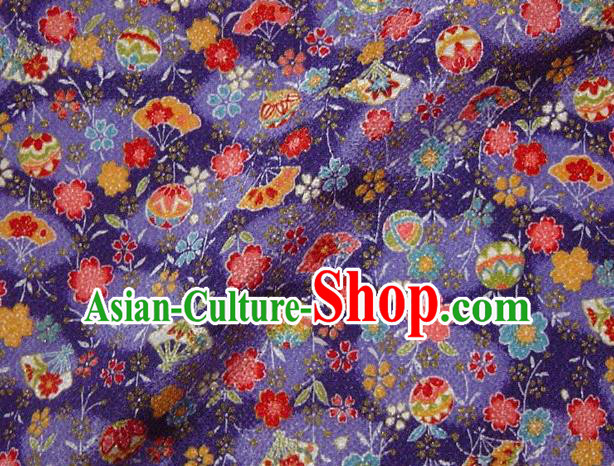 Asian Traditional Classical Sakura Pattern Purple Tapestry Satin Brocade Fabric Japanese Kimono Silk Material Asian Traditional Classical Sakura Pattern Purple Tapestry Satin Brocade Fabric Japanese Kimono Silk Material