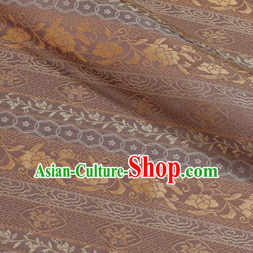 Asian Traditional Classical Peony Pattern Pink Brocade Fabric Japanese Kimono Satin Silk Material Asian Traditional Classical Peony Pattern Pink Brocade Fabric Japanese Kimono Satin Silk Material