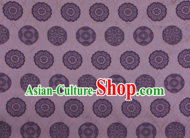 Asian Traditional Classical Pattern Nishijin Purple Brocade Fabric Japanese Kimono Satin Silk Material Asian Traditional Classical Pattern Nishijin Purple Brocade Fabric Japanese Kimono Satin Silk Material