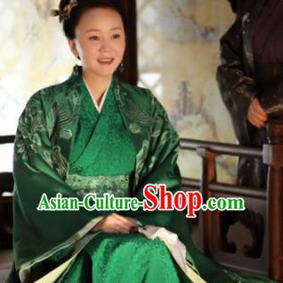 Chinese Drama The Story Of MingLan Ancient Nobility Dowager Embroidered Historical Costume for Women
