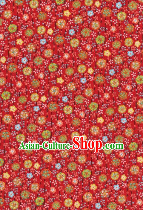 Asian Traditional Classical Pattern Red Brocade Tapestry Satin Fabric Japanese Kimono Silk Material Asian Traditional Classical Pattern Red Brocade Tapestry Satin Fabric Japanese Kimono Silk Material