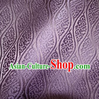 Asian Traditional Kimono Classical Pattern Purple Nishijin Brocade Tapestry Satin Fabric Japanese Silk Material