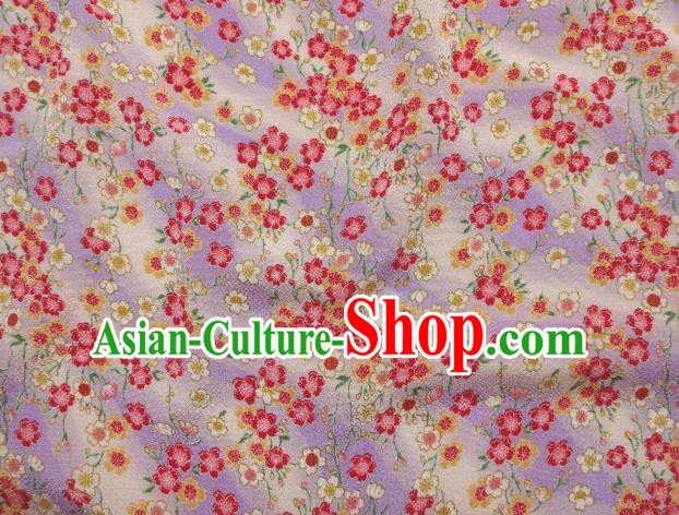 Asian Traditional Classical Sakura Pattern Violet Brocade Tapestry Satin Fabric Japanese Kimono Silk Material Asian Traditional Classical Sakura Pattern Violet Brocade Tapestry Satin Fabric Japanese Kimono Silk Material