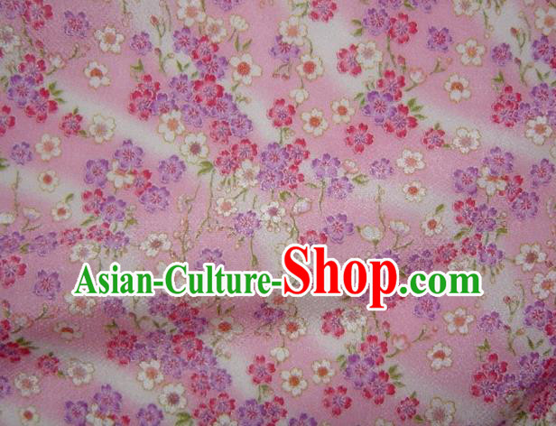 Asian Traditional Classical Sakura Pattern Pink Brocade Tapestry Satin Fabric Japanese Kimono Silk Material Asian Traditional Classical Sakura Pattern Pink Brocade Tapestry Satin Fabric Japanese Kimono Silk Material