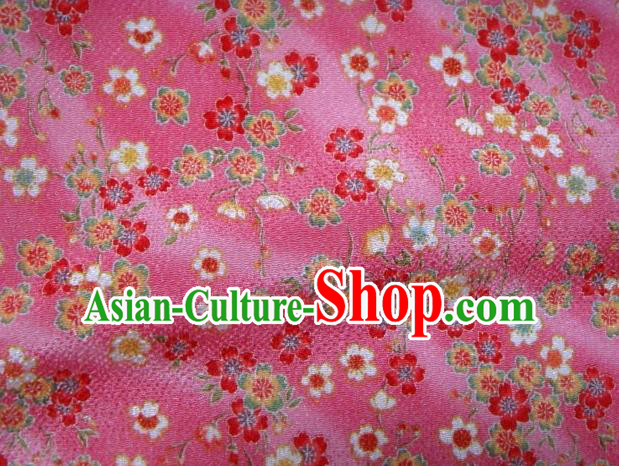 Asian Traditional Classical Sakura Pattern Rosy Brocade Tapestry Satin Fabric Japanese Kimono Silk Material Asian Traditional Classical Sakura Pattern Rosy Brocade Tapestry Satin Fabric Japanese Kimono Silk Material