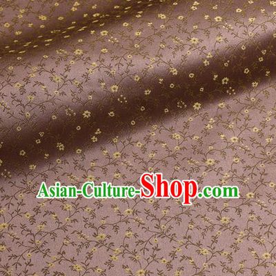 Asian Traditional Kimono Classical Vines Flower Pattern Purple Damask Brocade Fabric Japanese Kyoto Tapestry Satin Silk Material