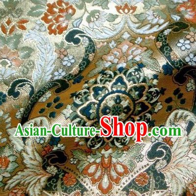 Asian Traditional Baldachin Classical Phoenix Pattern Brocade Fabric Japanese Kimono Tapestry Satin Silk Material