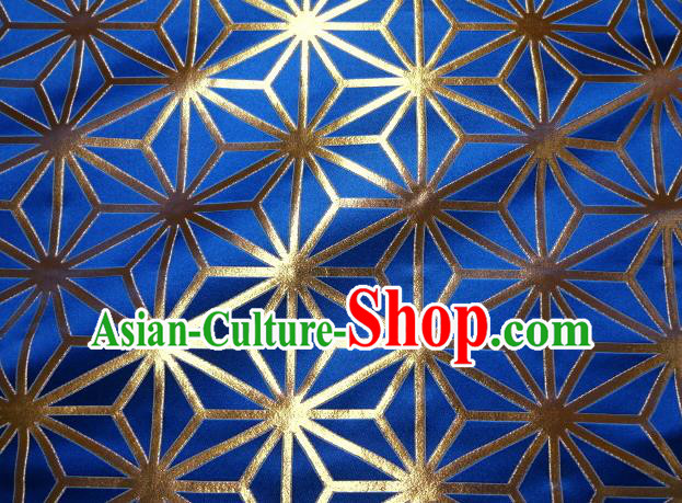 Asian Japanese Traditional Royalblue Brocade Classical Pattern Baldachin Fabric Kimono Tapestry Satin Silk Material Asian Japanese Traditional Royalblue Brocade Classical Pattern Baldachin Fabric Kimono Tapestry Satin Silk Material