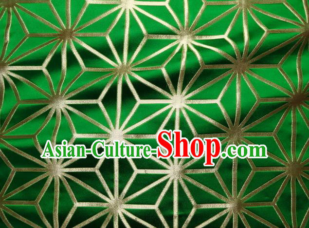 Asian Japanese Traditional Green Brocade Classical Pattern Baldachin Fabric Kimono Tapestry Satin Silk Material Asian Japanese Traditional Green Brocade Classical Pattern Baldachin Fabric Kimono Tapestry Satin Silk Material