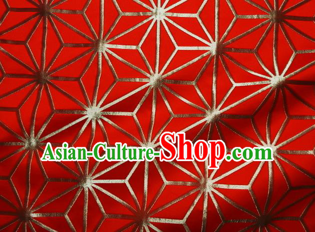 Asian Japanese Traditional Red Brocade Classical Pattern Baldachin Fabric Kimono Tapestry Satin Silk Material Asian Japanese Traditional Red Brocade Classical Pattern Baldachin Fabric Kimono Tapestry Satin Silk Material